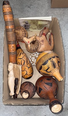 Lot 391 - A box of assorted Nigerian items to include a...
