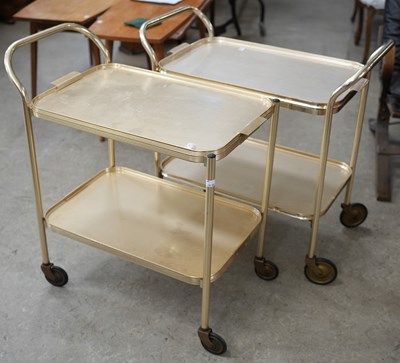 Lot 609 - A pair of mid-20th century metal two tier...