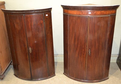 Lot 509 - A near pair of 19th century mahogany corner...