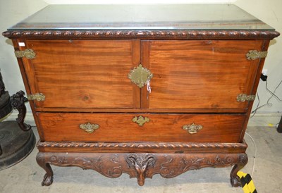 Lot 495 - A George III Irish mahogany chest on stand,...