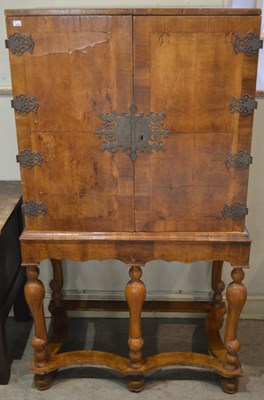 Lot 501 - A William & Mary style cocktail cabinet, the...