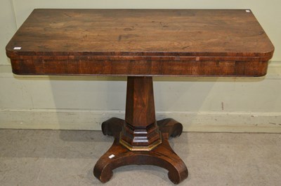 Lot 531 - A 19th century rosewood card table featuring...