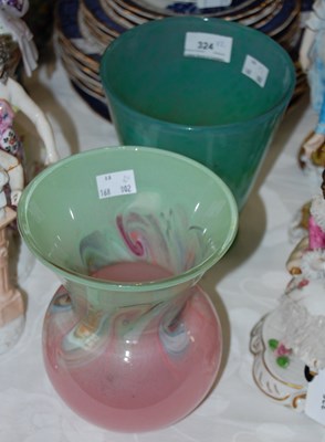 Lot 324 - A Monart vase, shape 'DD' with typical mottled...