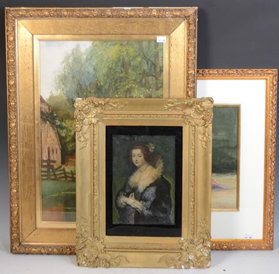 Lot 418 - A. W. Russell Still life watercolour, signed...