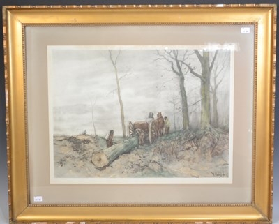 Lot 428 - After Anton Mauve De Mallejan coloured print,...