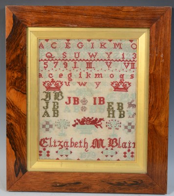 Lot 439 - A late 19th century needlework sampler, by...