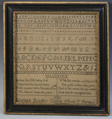 Lot 440 - An early 19th century needlework sampler, by...