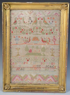 Lot 443 - An antique needlework sampler, by Margaret...