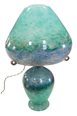 Lot 273 - A 20th century Monart glass table lamp, shape '...