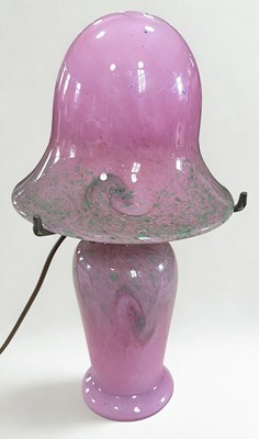 Lot 272 - An early 20th century Monart style glass lamp,...
