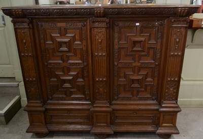 Lot 514 - An antique Flemish Renaissance style carved...