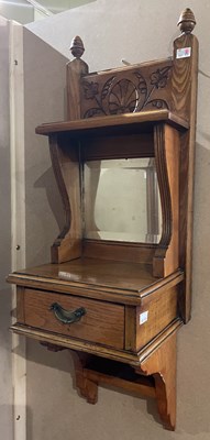 Lot 615 - An early 20th century bathroom wall mirror,...