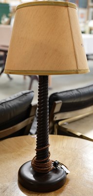 Lot 351 - A 20th century mahogany table lamp, with...