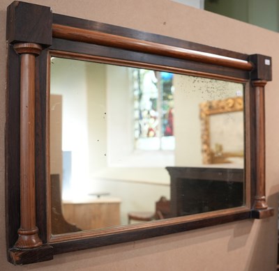 Lot 663 - A 19th century rosewood and pine over mantle...