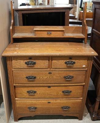 Lot 628 - An early 20th century Arts & Crafts oak...
