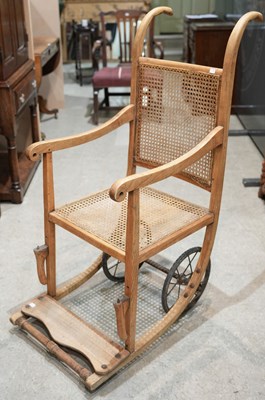 Lot 635 - An early 20th century Wardway wooden invalid's...