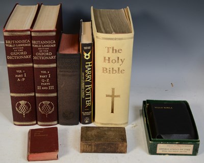 Lot 372 - A collection of books to include two bibles, a...