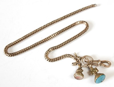 Lot 45 - A yellow metal necklace, tests as 9ct gold,...
