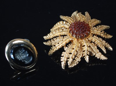 Lot 46 - Sarah Coventry, a gold plated Romanesque style...