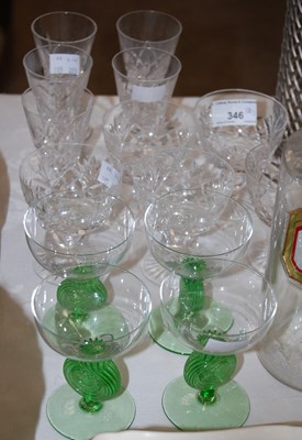 Lot 346 - A small group of mixed glassware