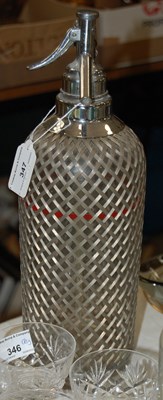Lot 347 - A vintage soda syphon printed on base 'Made in...