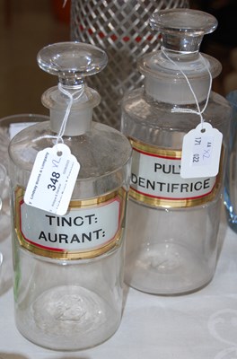 Lot 348 - Two apothecary jars, one labelled 'Pulv:...