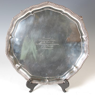Lot 102 - An early 20th century Edinburgh silver salver,...