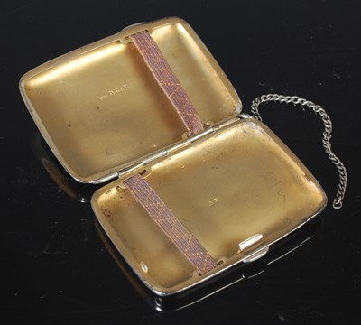 Lot 112 - A Birmingham silver cigarette case, of concave...