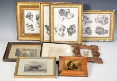 Lot 412 - Dog interest, a collection of prints depicting...