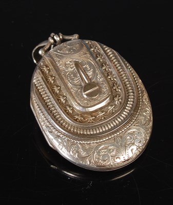 Lot 120 - A Victorian silver locket, Birmingham, 1882,...