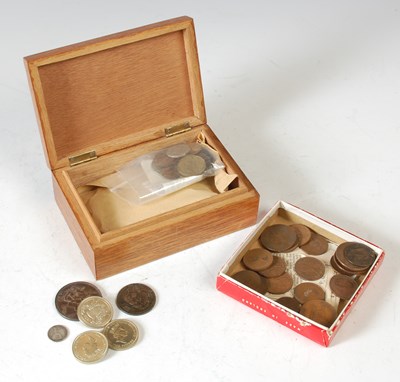 Lot 133 - A collection of assorted bank notes and coins,...