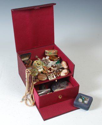 Lot 138 - A large box of assorted costume jewellery.