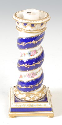 Lot 149 - An antique Continental porcelain candlestick,...