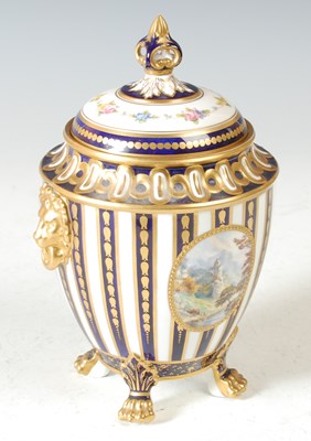 Lot 151 - A Royal Crown Derby porcelain urn and cover,...