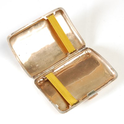 Lot 160 - A 9ct gold cigarette case of concave...