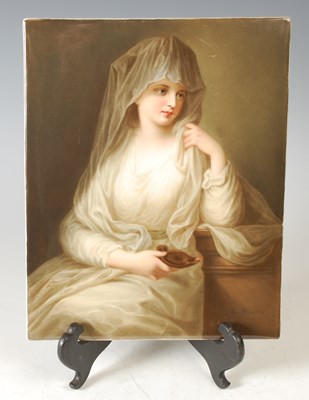 Lot 165 - A Vienna porcelain panel, decorated by Ludwig...