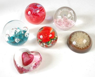 Lot 170 - Caithness glass paperweight 'Inferno', another...