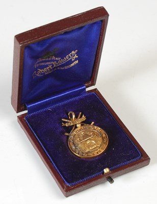 Lot 31 - Golf interest: a yellow metal golf medal,...