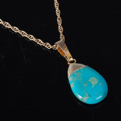 Lot 10 - A yellow metal necklace, stamped '9ct', tests...