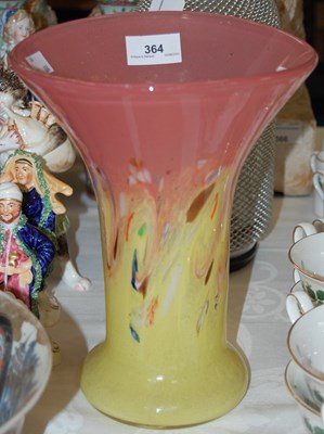 Lot 364 - A Ysart vase in yellow and purple decorated...