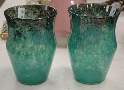 Lot 271A - A pair of Monart vases, shape 'OD', mottled...