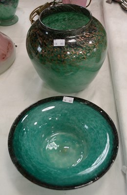 Lot 271B - Two pieces of Monart glassware, to include a...