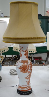 Lot 352 - A Chinese porcelain vase, later mounted as a...