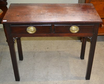 Lot 598 - An 18th century / later mahogany hall table,...