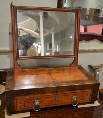 Lot 608 - A 19th century dressing table mirror, with...