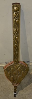 Lot 614 - An early 20th century Art Nouveau brass bellow,...
