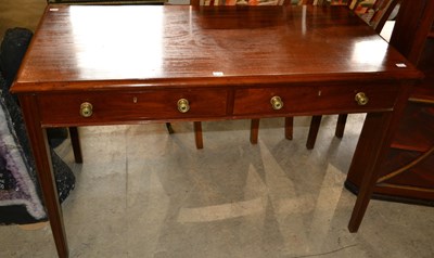 Lot 653 - A late 19th / early 20th century mahogany desk,...