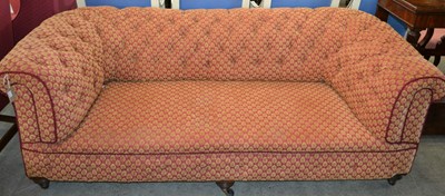 Lot 695 - A 19th century Chesterfield style sofa,...