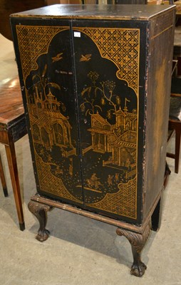 Lot 707 - A 19th century / later chinoiserie cabinet,...