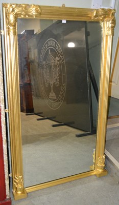 Lot 777 - A 19th century over mantel mirror, the fluted...